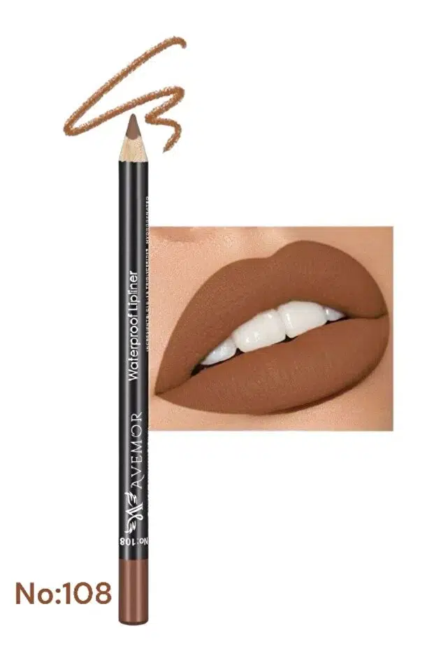 Avemor Waterproof Lipliner Pencil - Suya Dayanıklı Dudak Kalemi - 08