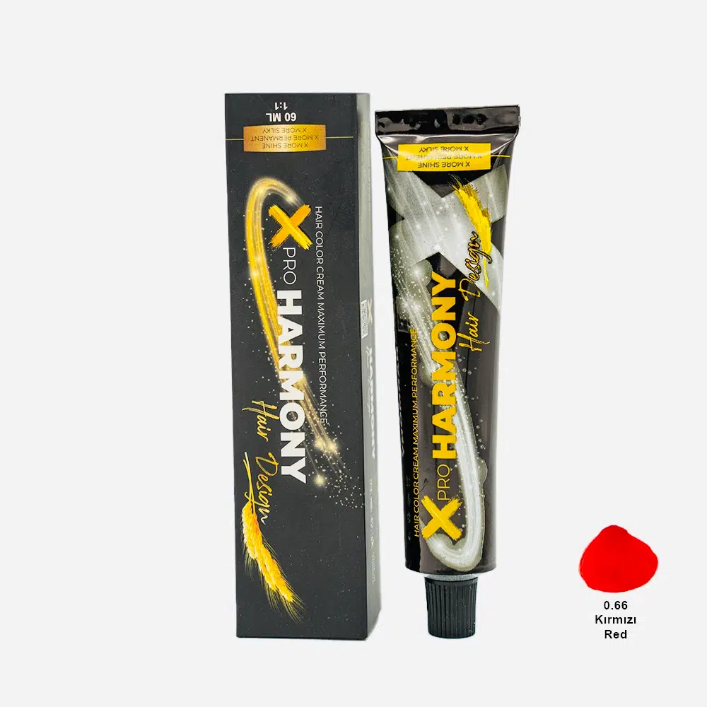 X Pro Harmony Tüp Boya 0.66 Red Kırmızı Saç Boyası 60 ml