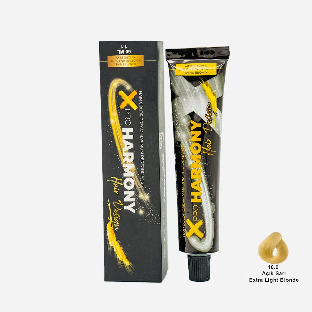 X Pro Harmony Tüp Boya 10.0 Extra Light Blonde Açık Sarı Saç Boyası 60 ml