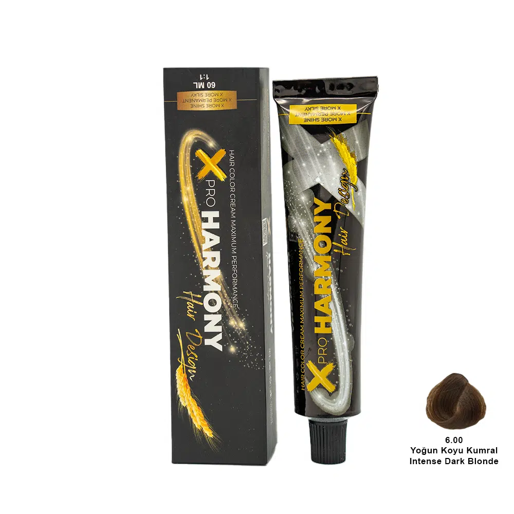 X Pro Harmony Tüp Boya 6.00 İntense Dark Blonde Yoğun Koyu Kumral Saç Boyası 60 ml