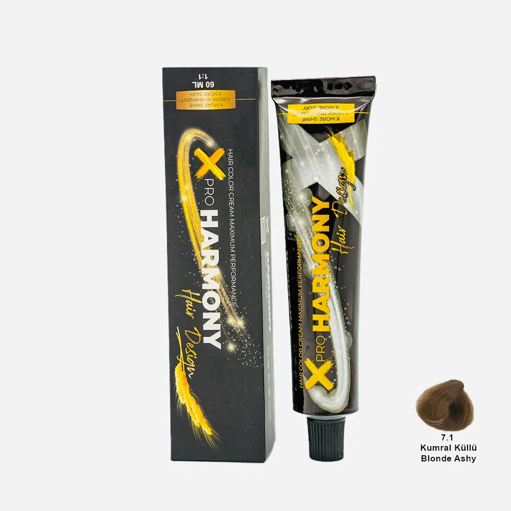 X Pro Harmony Tüp Boya 7.1 Blonde Ashy Kumral Küllü Saç Boyası 60 ml