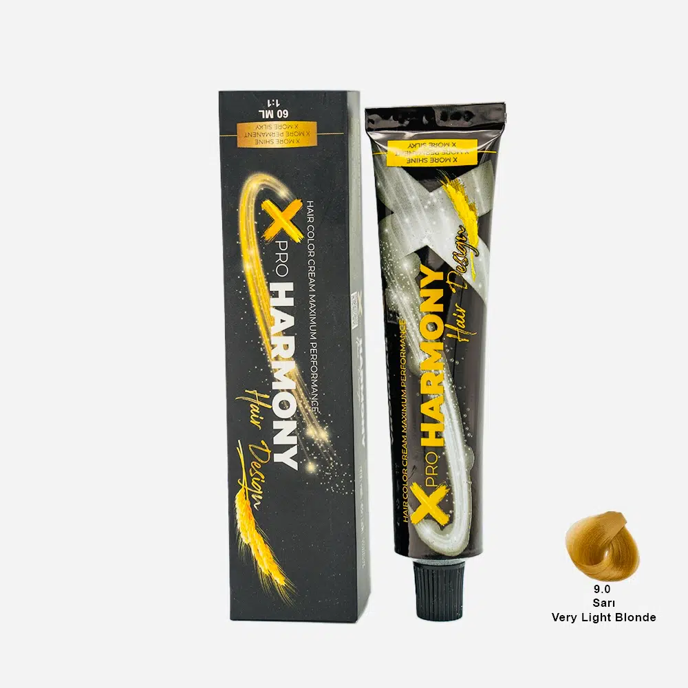 X Pro Harmony Tüp Boya 9.0 Very Light Blonde Sarı Saç Boyası 60 ml